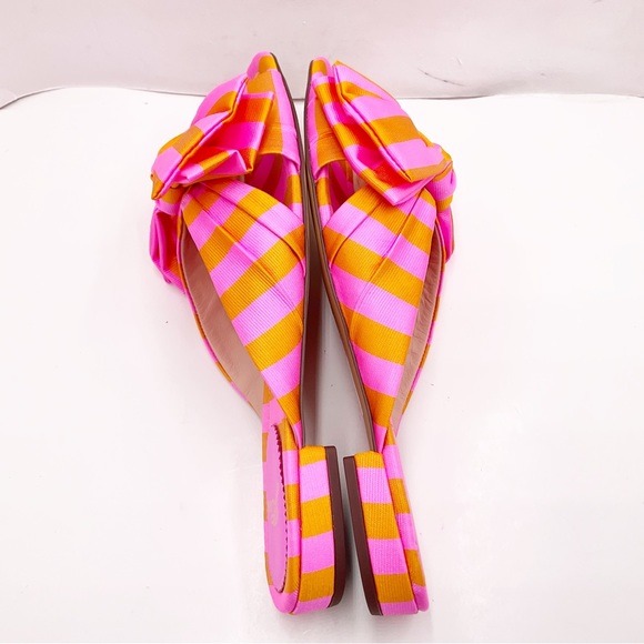 🆕{J. Crew} Abbie Striped Tie Silk Bow Sandals - Picture 10 of 16